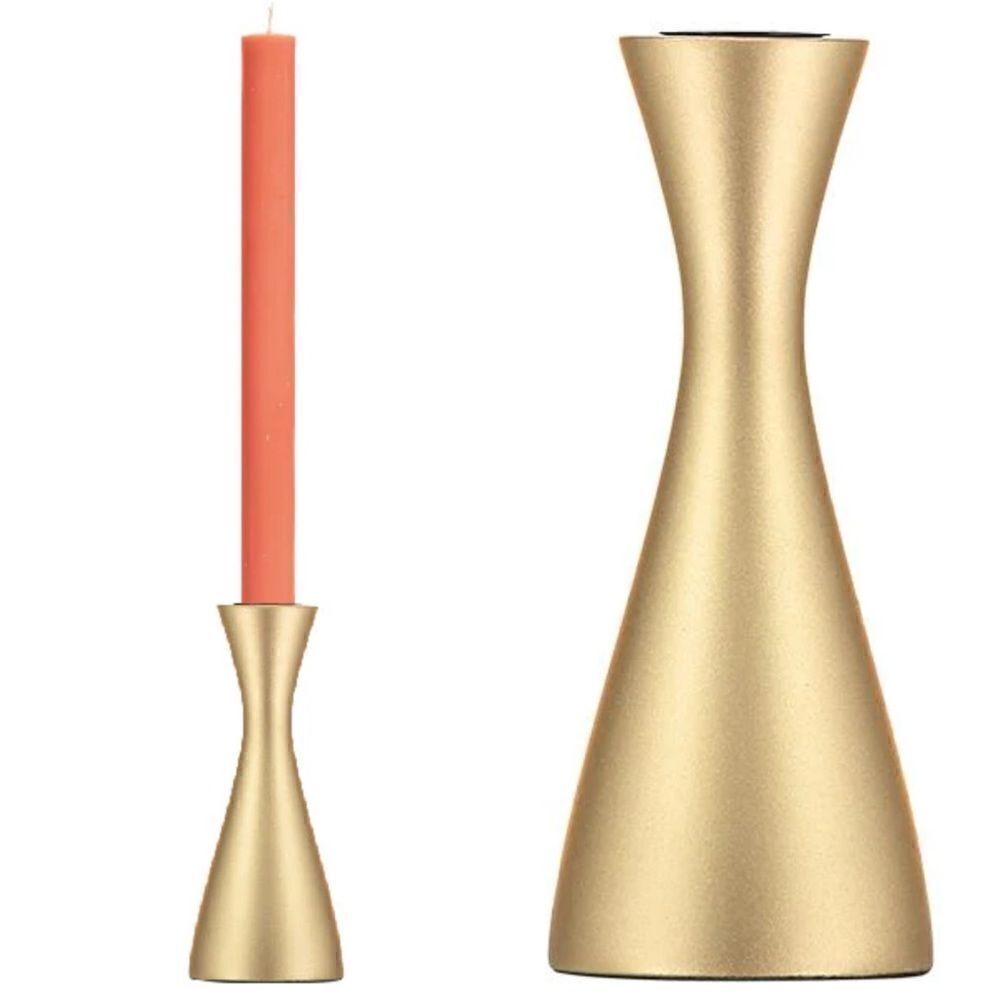 BRITISH COLOUR STANDARD 5.9” Old Gold Hand Turned Wooden Candle Holder-NEW!